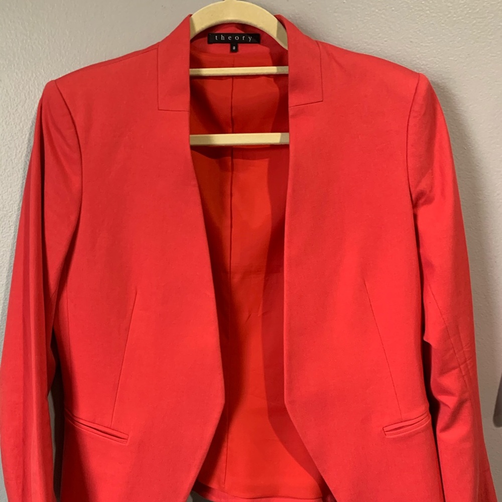 Theory Lanai Bistretch jacket with matching skirt